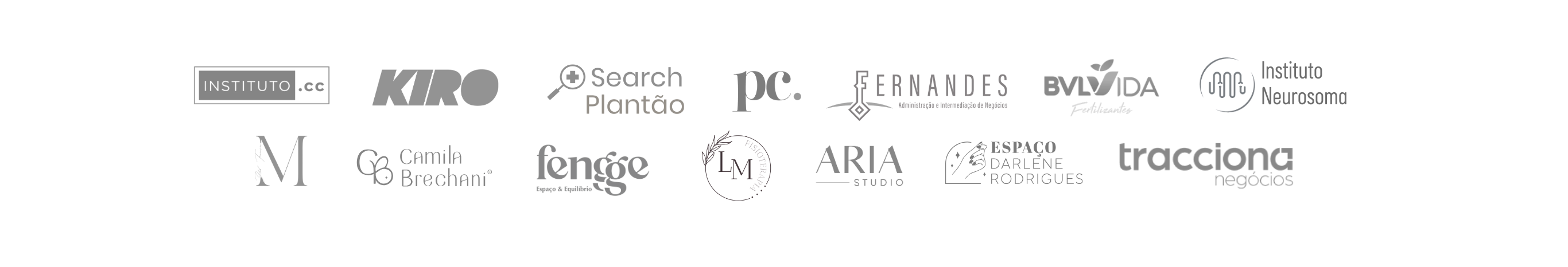 Logos de clientes da Nay Vispo